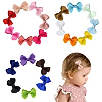 Los mejores  - Ealicere 20 Colores Lazos para el Cabello-Horquillas de Clip para el Pelo-Mini Pinzas de Cocodrilo-Totalmente Cubiertos…
